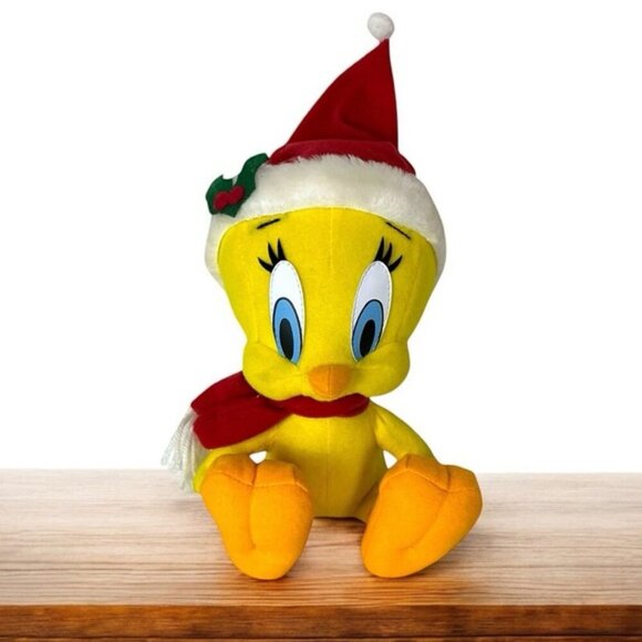 Tweety Bird Looney Tunes Plush Toy with Santa Hat 9” - Picture 16 of 16